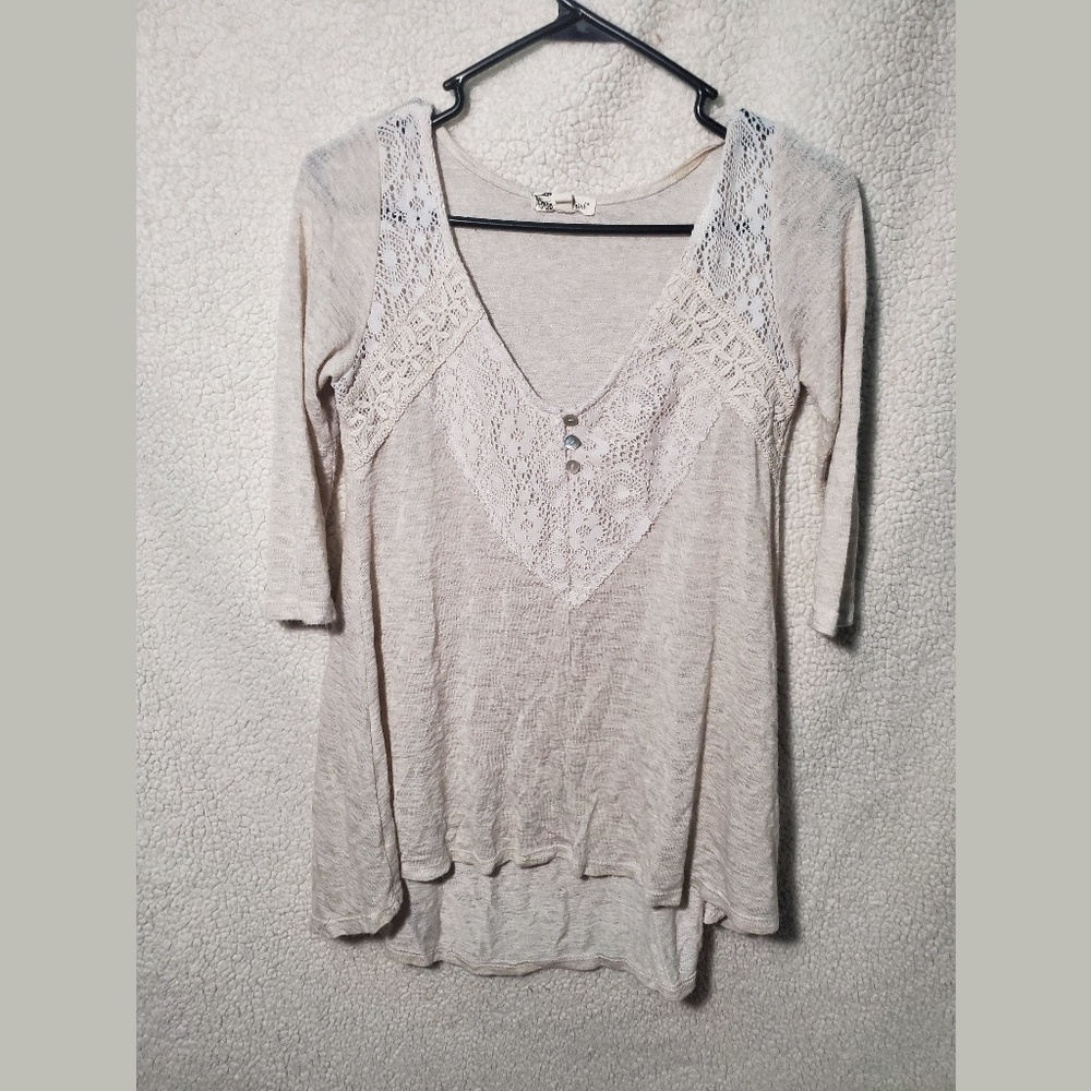 Beautiful tan peasant blouse